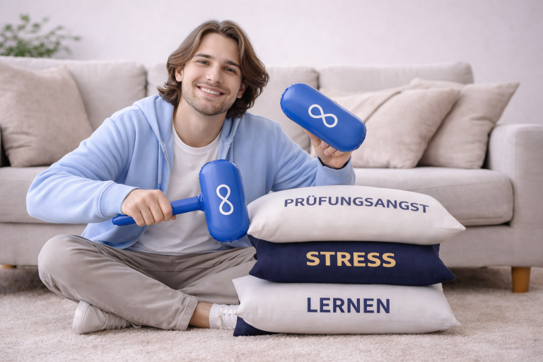 Junger Mann beim Coaching gegen Prüfungsangst und Stress mit PrüfungsRuhe